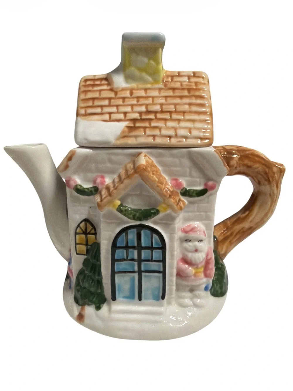 Houston Harvest Christmas Cottage Teapot and Creamer/Sugar set